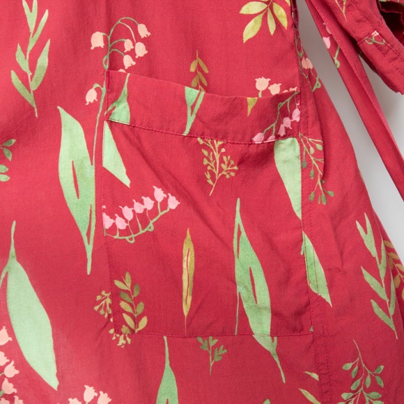 Uncommon Goods Floral Kimono Duster Open‎ Front Lightweight Red M/L - Picture 9 of 11